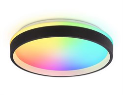 Ambrella Потолочный светодиодный светильник с пультом FZ604 BK/GD черный/золото IP20 46W 3000K-6500K+RGB D390*80 (ПДУ ИК) FZ604 - фото 96748