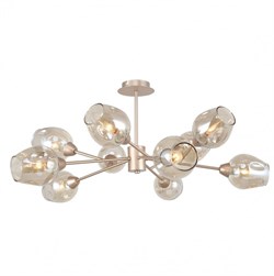 F-Promo Tilda потолочная люстра каркас золотого цвета, плафоны из стекла в цвете шампанского 2658-10U 2658-10U - фото 97076