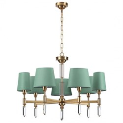 Odeon Light 4887/7 MODERN ODL_EX22 53 бронзовый/зеленый/ткань Люстра E14 7*40W LONDON 4887/7 - фото 97224