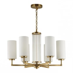 Odeon Light 4990/6 HALL ODL23 000 матов. золотой/белый/стекло Люстра E27 6*40W KASALI 4990/6 - фото 97338