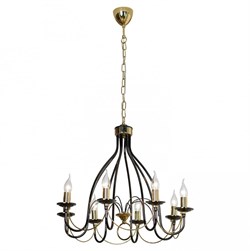 Lussole PROMO 2 Металл Черный хром / блестящее золото Без плафона Люстра E14 40W LSA-4613-08 - фото 97410