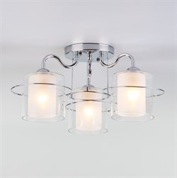 Eurosvet Потолочная люстра со стеклянными плафонами 30160/3 хром a044959 - фото 97553
