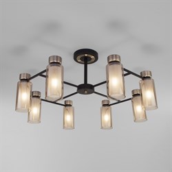 Eurosvet Потолочная люстра со стеклянными плафонами 70115/8 черный a050069 - фото 97683