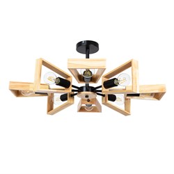 Arte Lamp A8030PL-8BK BRUSSELS Люстра потолочная дерево/черный металл A8030PL-8BK - фото 97836