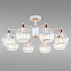 Eurosvet Потолочная люстра с хрусталем 70075/8 белый 00000084042 - фото 98025