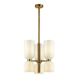 Odeon Light 4798/6 MIDCENT ODL21 213 Бронзовый/белый Люстра E14 6*60W ORINOCO 4798/6 - фото 98084