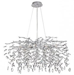 Odeon Light 4970/10 HALL ODL24 523 матов.серебристый/алюмин./хрусталь Люстра G9 10*40W DELICA 4970/10 - фото 98137