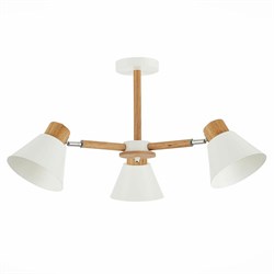 Evoluce SLE103702-03 люстра потолочная светлое дерево, белый / белый E27 3*60W SLE103702-03 - фото 98184