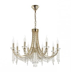 Odeon Light 5063/8 CLASSIC ODL24 537 золото/прозрачный/металл/хрусталь Люстра E14 8*40W CAPEL 5063/8 - фото 98243