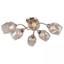 Lussole LGO Металл Блестящее золото /  Стекло Люстра E27 40W LSP-8086 - фото 98344