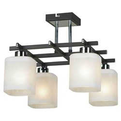 Lussole PROMO 2 Металл Хром / венге Стекло Люстра E14 GRLSL-9007-04 - фото 98467