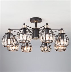 Eurosvet Потолочная люстра в стиле лофт 70075/8 черный 00000083339 - фото 98560