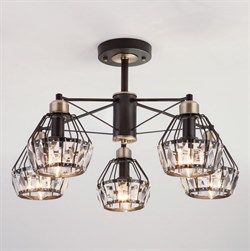 Eurosvet Потолочная люстра в стиле лофт 70075/5 черный 00000083338 - фото 98578