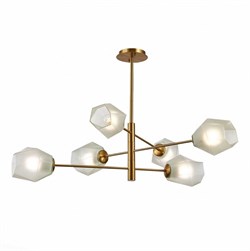 Evoluce SLE205202-06 люстра потолочная латунь / белый E27 6*60W SLE205202-06 - фото 98646