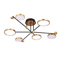 Arte Lamp A1364PL-6PB HOLLY Люстра потолочная, черный/медь/белый пластик A1364PL-6PB - фото 98656