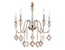 Ambrella Подвесная люстра с хрусталем TR4955/5 FGD/TI золото/янтарь E14*5 max 40W D560*595 TR4955 - фото 98824