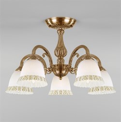 Eurosvet Классическая люстра со стеклянными плафонами 60107/5 античная бронза a045764 - фото 98863