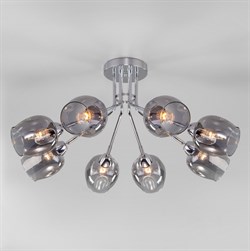 Eurosvet Потолочная люстра со стеклянными плафонами 30164/8 хром a047327 - фото 98878