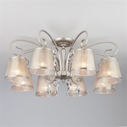 Eurosvet Потолочная люстра с абажурами 60065/8 серебро 00000082055 - фото 98888