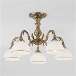 Eurosvet Классическая люстра со стеклянными плафонами 60106/5 античная бронза a045755 - фото 98890