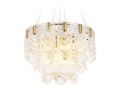 Ambrella Подвесная люстра с хрусталем TR5388/12 GD/FR золото/белый матовый E27*12 max 40W D600*400 TR5388 - фото 99135