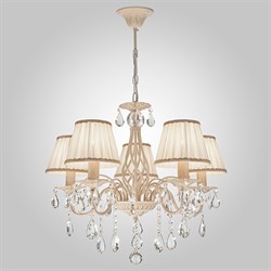 Eurosvet Люстра с хрусталем 10054/5 белый с золотом 00000077237 - фото 99238