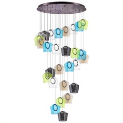 Lightstar 796289 Люстра CARAMELLO LED 28х6W 2700LM КОФЕЙНЫЙ/МУЛЬТИКОЛОР 3000K, шт 796289 - фото 99353