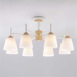 Eurosvet Потолочная люстра со стеклянными плафонами 70085/8 белый 00000083424 - фото 99489