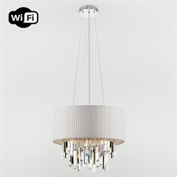 Eurosvet Подвесная люстра с управлением по Wi-Fi 10122/6 хром/прозрачный хрусталь Strotskis Smart (10106/6) a054108 - фото 99491