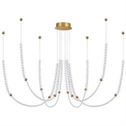 Odeon Light 6639/70L HIGHTECH ODL24 металл/античная бронза/разноветн. бусы из акрила/акрил Люстра IP20 LED 70W 3000K 220V MONELLA 6639/70L - фото 99658