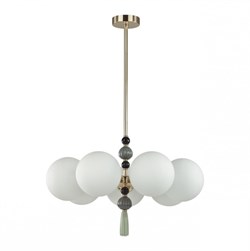 Odeon Light 5405/7 MODERN ODL_EX24 83 золотой/серый/зеленый/белый матов./металл/керамика/стекло Люстра E14 7*40W PALLE 5405/7 - фото 99716