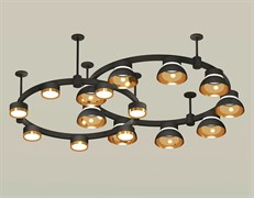 Ambrella Комплект подвесного светильника с акрилом XR92221110/16 SBK/PYG/CL черный песок/золото желтое полированное/прозрачный GX53 (A9222, A9227, C92 XR92221110