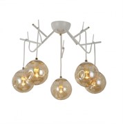 Evoluce SLE110202-05 светильник подвесной Белый/Янтарный E14 5*40W SLE110202-05