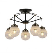 Evoluce SLE110302-05 светильник подвесной чёрный, Бронза/Прозрачный, Белый E27 5*40W SLE110302-05