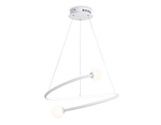 Ambrella Подвесной светодиодный светильник с пультом управления FL66291 WH белый 39W 3000K-6400K D500*1000 (ПДУ ИК) FL66291