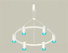 Ambrella Комплект подвесного светильника с композитным хрусталем XB9021202/6 SWH/BL белый песок/голубой MR16 GU5.3 (С9021, N6153) XB9021202