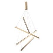 Odeon Light 3860/48L ODL19 30 золото Подвесной светильник LED 48W 2700Лм 3000К 220V COMETA 3860/48L