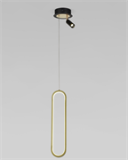 Eurosvet 90269/1 Подвесной светодиодный светильник черный/золото a060633