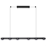 Odeon Light 6631/64L HIGHTECH ODL24 металл/черный/акрил Подвесной линейный светильник IP20 LED 64W 1667Лм 3000K 220V с раздельным вкл. Верх/низ TURMAN 6631/64L