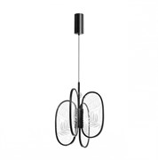 Odeon Light 6665/38L L-VISION ODL_EX24 015  Подвесной светильник брашир. черный/металл/акрил IP20 LED 38W 2090Лм 3000K PIUMA 6665/38L