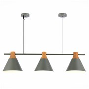 Evoluce SLE125113-03 Светильник подвесной Серый/Серый, Светлое дерево E14 3*40W SLE125113-03