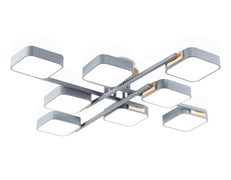 Ambrella Светильник светодиодный подвесной FL4889/8 GR/WD серый/дерево 144W 3000-6000K 960*960*160 (без ПДУ) FL4889