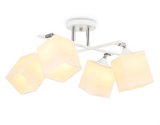Ambrella Светильник подвесной TR303083/4 WH/CH/FR белый/хром/белый матовый E27/4 max 40W 620*620*260 TR303083