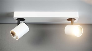 Quest Light Светильник накладной, поворотный, белый с черной вставкой, под лампу GU10, IP20 FIST 2 white/black FIST 02 white/black