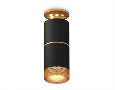 Ambrella Комплект накладного светильника XS6302241 SBK/PYG/CF черный песок/золото желтое полированное/кофе MR16 GU5.3 (N6905, C6302, A2062, N6154) XS6302241