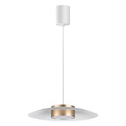 Novotech 358895 OVER NT22 белый/золото Светильник накладной светодиодный, провод 2м IP20 LED 4000К 18W 220-240V PILZ 358895