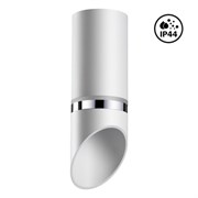 Novotech 370904 OVER NT22 белый/хром Светильник накладной влагозащищенный IP44 GU10 9W 220V DELTA 370904