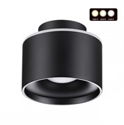 Novotech 358971 OVER NT22 черный Светильник накладной с переключ. цв. температуры IP20 LED 3000К\4000К\6000К 12W вниз + 3W вверх 110-265V GIRO 358971