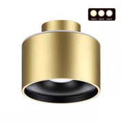 Novotech 358972 OVER NT22 бронза св. Светильник накладной с переключ. цв. температуры IP20 LED 3000К\4000К\6000К 12W вниз + 3W вверх 110-265V GIRO 358972