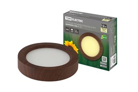 TDM Светильник накладной светодиодный круг "Даунлайт" СПО (венге) 12 Вт 170*32 мм 3000К SQ0329-0413